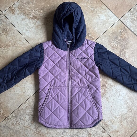 Columbia Girl 's Hooded Quilted Puffy Insulated Jacket Size XXS (4/5) - Picture 3 of 6